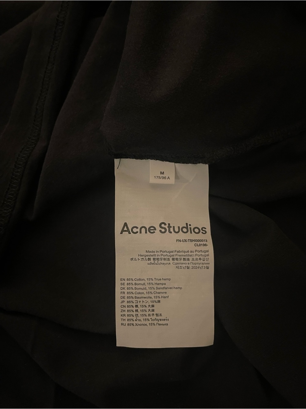 Acne Studios Stockholm 1996 Men's T-Shirt, Size Medium *AUTHENTIC NOT REPRINT* - Picture 3 of 3